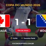 Canadá 1 x 1 Bósnia - Copa do Mundo 2026