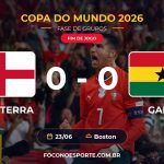Inglaterra 0 x 0 Gana - Copa do Mundo 2026