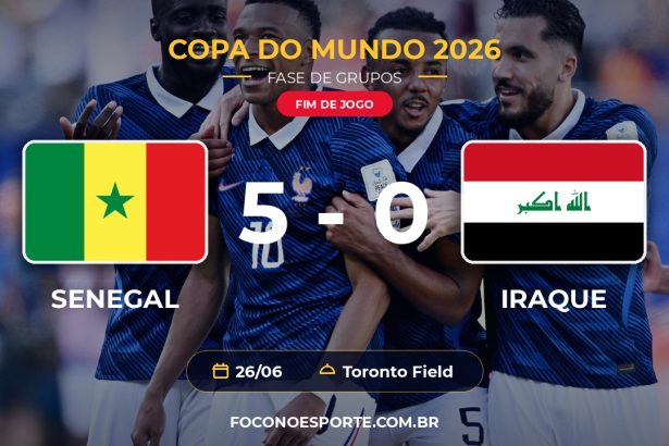 Senegal 5 x 0 Iraque - Copa do Mundo 2026