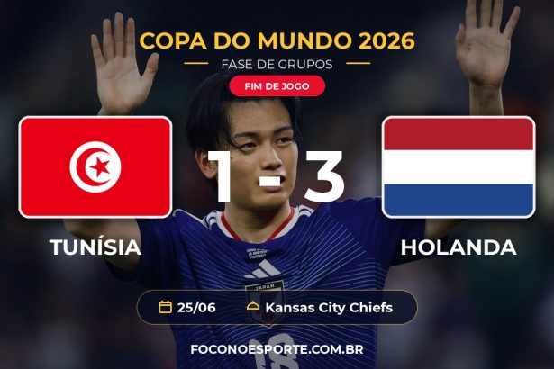 Tunísia 1 x 3 Holanda - Copa do Mundo 2026