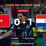 Turquia 0 x 1 Paraguai - Copa do Mundo 2026