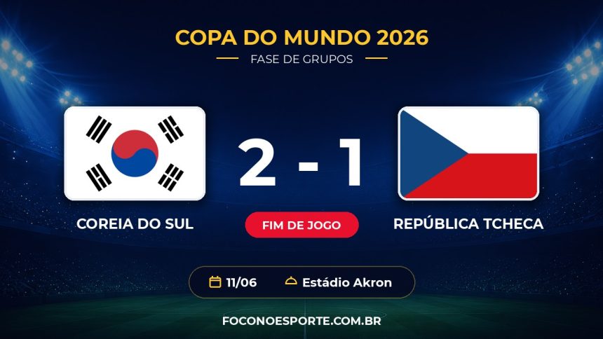 Coreia do Sul 2 x 1 República Tcheca: resultado pela Copa do Mundo 2026