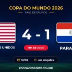 Estados Unidos 4 x 1 Paraguai: resultado pela Copa do Mundo 2026
