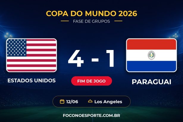 Estados Unidos 4 x 1 Paraguai: resultado pela Copa do Mundo 2026