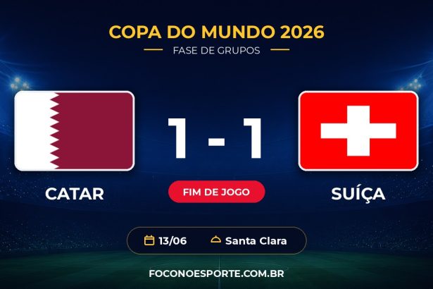 Catar 1 x 1 Suíça: resultado pela Copa do Mundo 2026