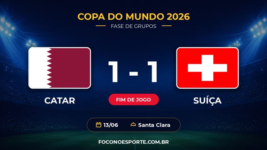 Catar 1 x 1 Suíça: resultado pela Copa do Mundo 2026