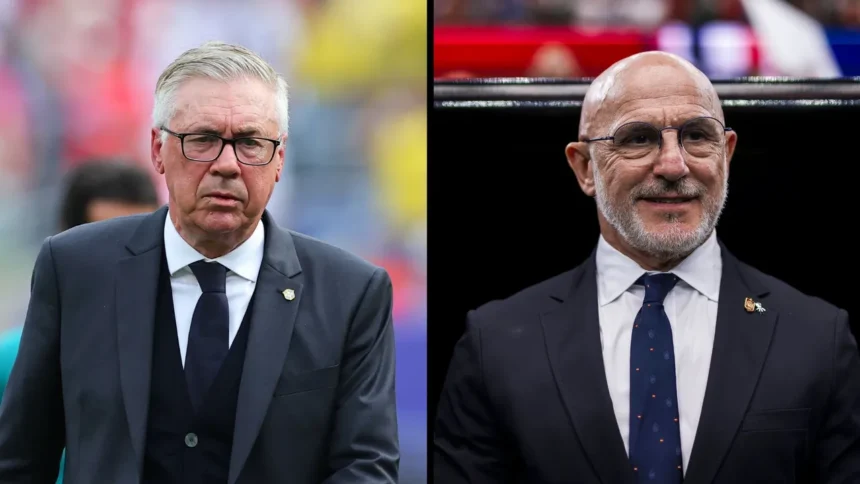 Ancelotti cobra adaptação e aponta lições do meio-campo espanhol