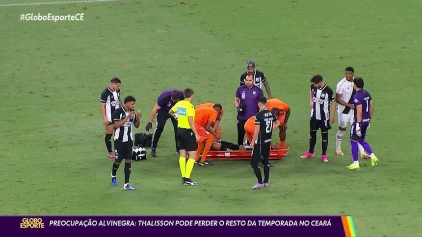 Thalisson, zagueiro do Ceará, se submeterá a cirurgia e desfalcará o time até 2027
