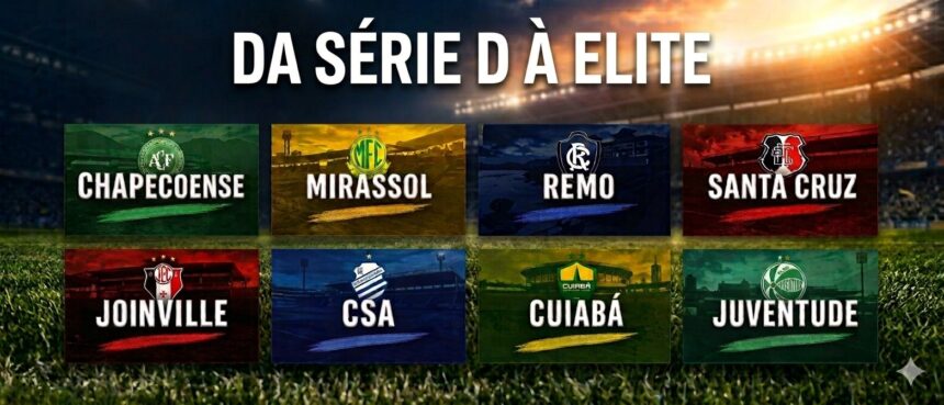 Da Série D à Série A: oito clubes que conquistaram a elite