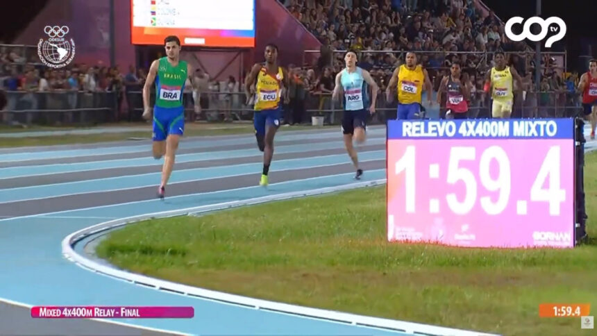 Letícia Lima empurra Brasil à liderança; 4x400m misto fica em 5º