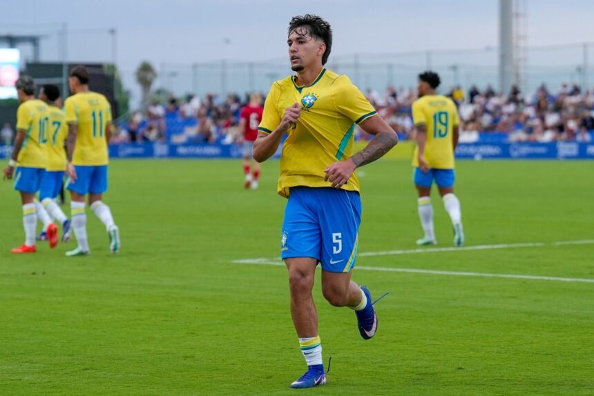 Lucas Rodrigues marca golaço e ajuda Brasil sub-20 na goleada