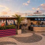 Patriots inauguram quiosque temático na Praia de Copacabana em 9/9