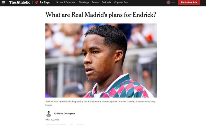 Real Madrid pode emprestar Endrick em janeiro