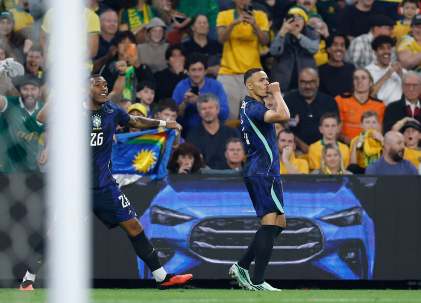 Vanderson marca seu primeiro gol pela seleção e Brasil vence Austrália 4 a 2