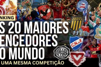 Veja os 20 clubes que mais venceram uma mesma competição
