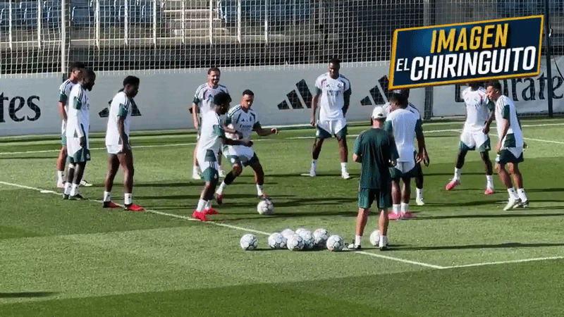 Vini Jr. dá caneta em Alexander-Arnold e diverte treino do Real