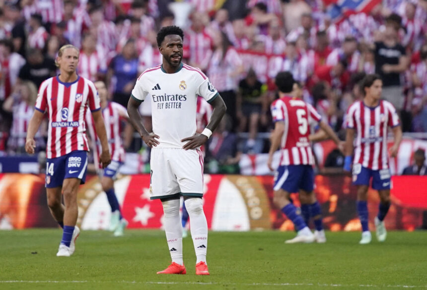 Vini Jr. falha e Real Madrid perde dérbi para o Atlético