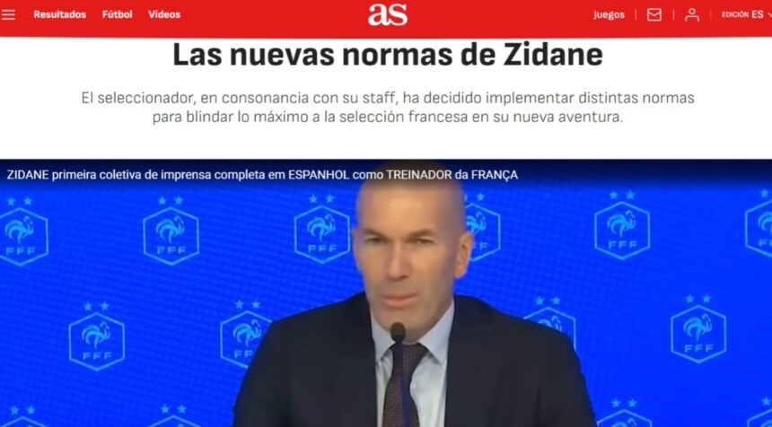 Zidane restringe acesso da imprensa e reformula cobertura da França