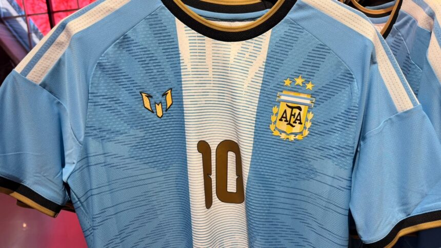 Camisa de despedida de Messi chega ao Brasil por R$664,99