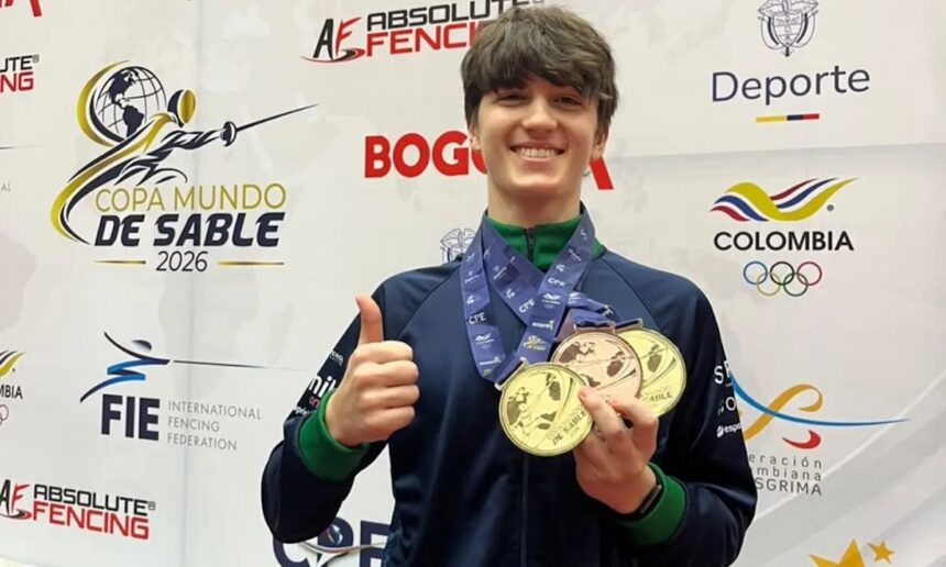Marcus Pinto, 16, conquista liderança inédita no sabre cadete