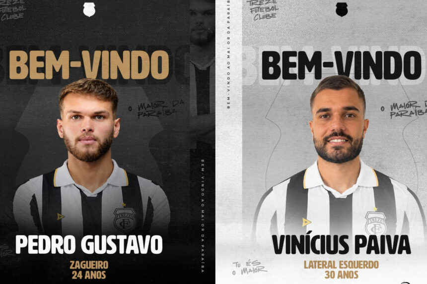 Treze confirma reforços: Pedro Gustavo e Vinícius de Paiva